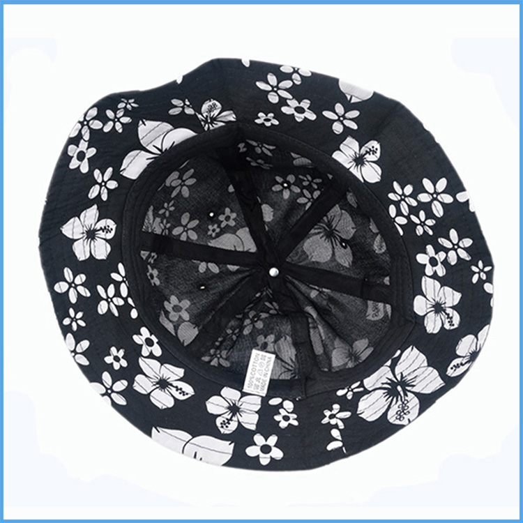 ファッション黒2015に印刷された花の漁師のバケツの帽子、 の漁師のバケツの帽子仕入れ・メーカー・工場