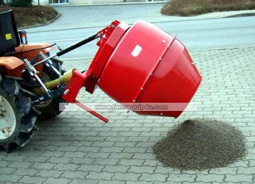 3点との具体的なミキサートラクターptoシャフト駆動され、 油圧シリンダダンプ仕入れ・メーカー・工場