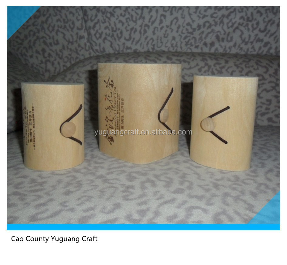 round wooden veneer gift packaging boxes/bark box