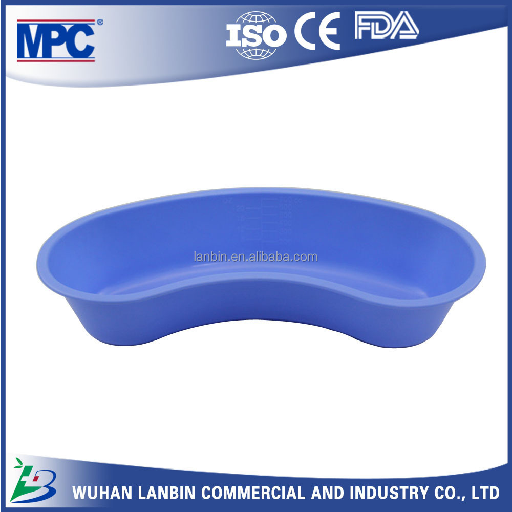 プラスチック製の腎臓トレイ使い捨て無菌病院皿青い色で仕入れ・メーカー・工場