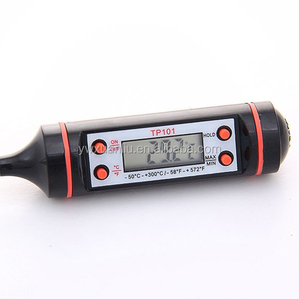 工場食品温度led ディスプレイ デジタル温度計肉プローブ温度計デジタル バーベキュー温度計に 100度仕入れ・メーカー・工場