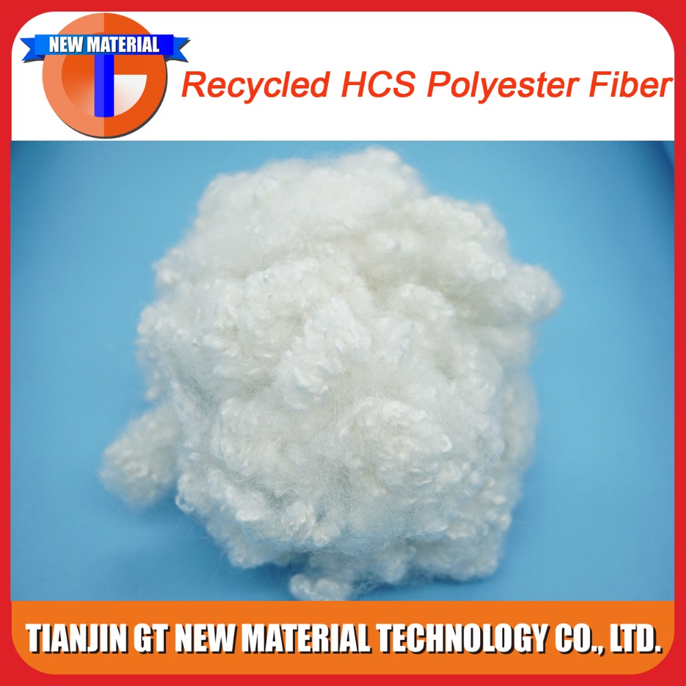 pet bottles recycled polyester fiber, hcs polyester staple fiber