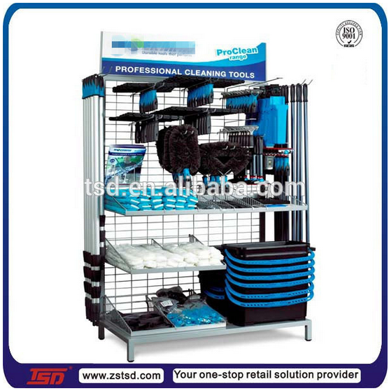 Tsdw231 Retail Store Pos Floor Slatwall Power Tool Display Stand,Tools