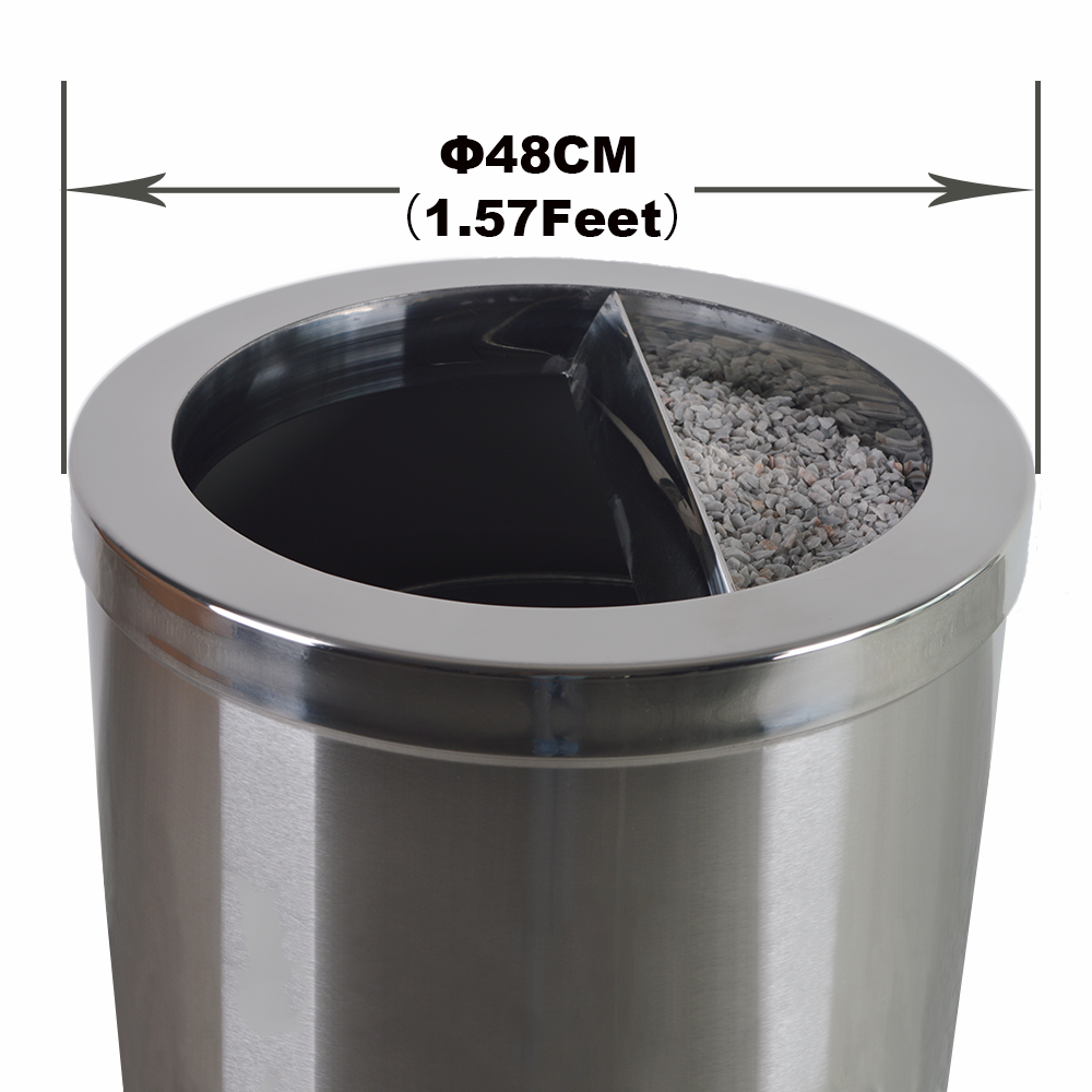 Commercial Ashtray Dustbin,Stainless Steel Ground Ash Barrel A1788a