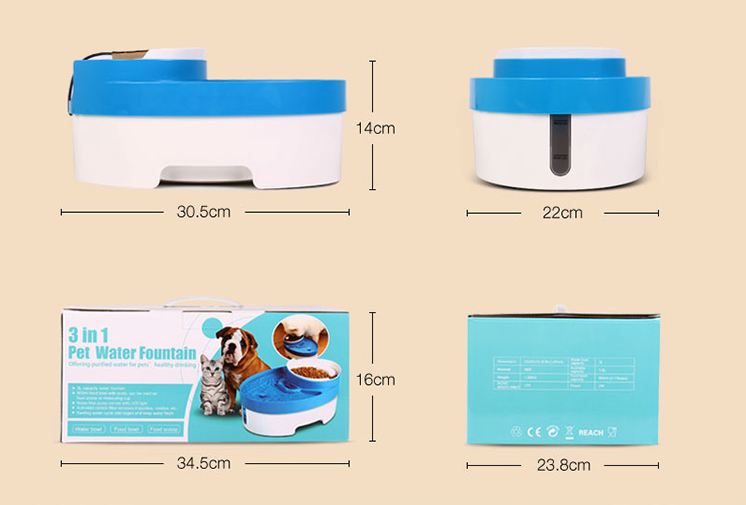 Automatic Pet Drinking and Food Bowl for dog cat .png