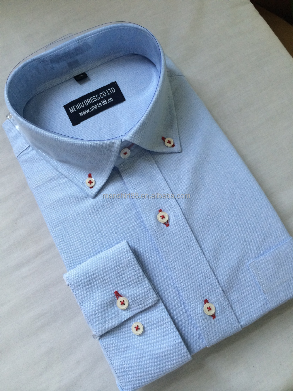 オックスフォードシャツのボタンダウン襟洗浄し古典的な設計の男性のシャツ問屋・仕入れ・卸・卸売り