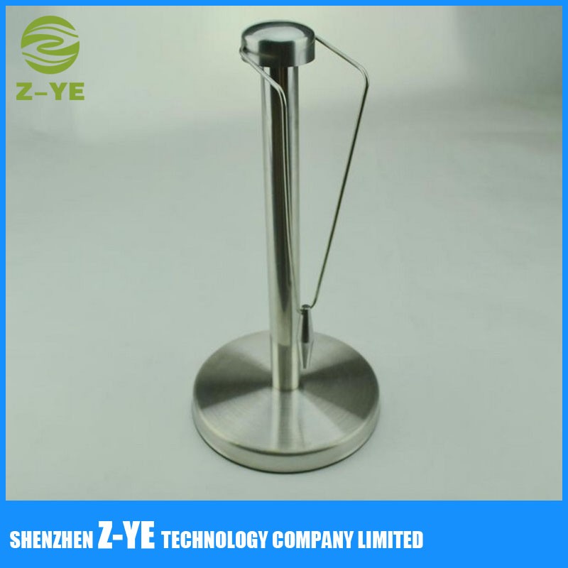 Free Standing Upright Paper Towel Holder Stainless Steel Metal