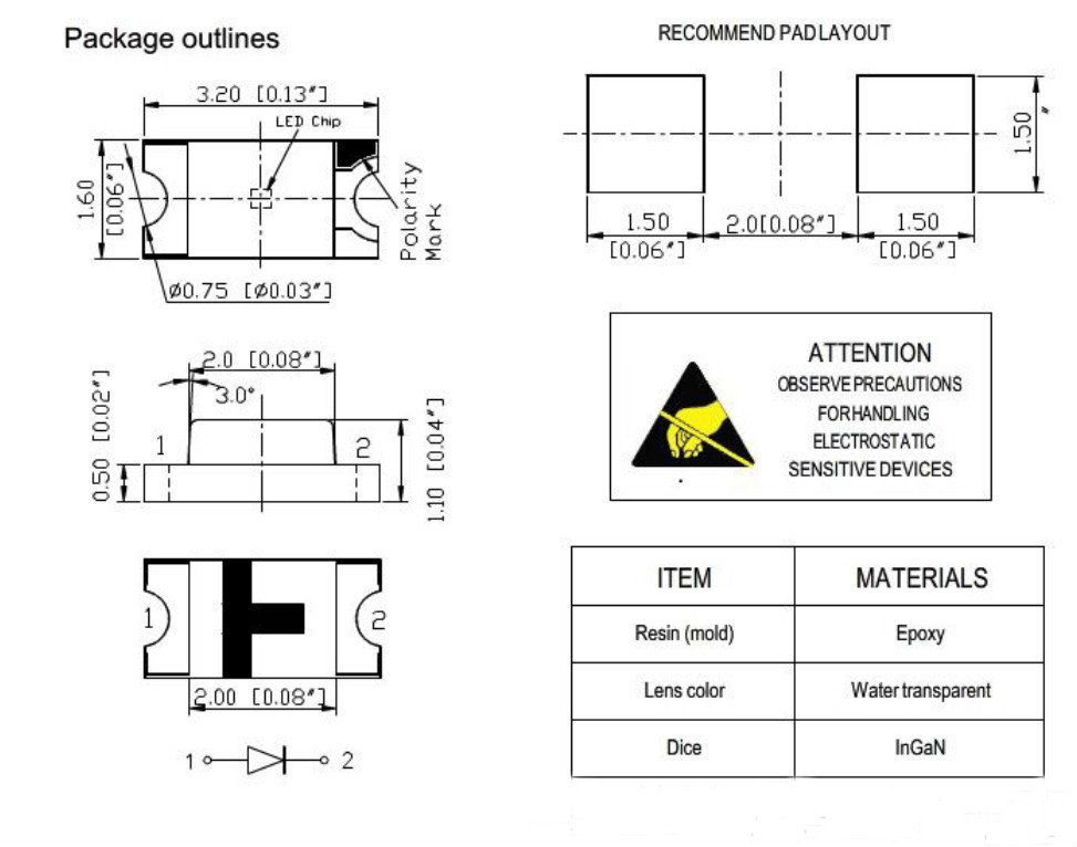 SMD LED 1206 LED SMD 1206
