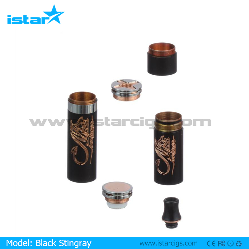 2014 high quality match with 18650,18350 and 26650 battery stingray vaporizer king mod
