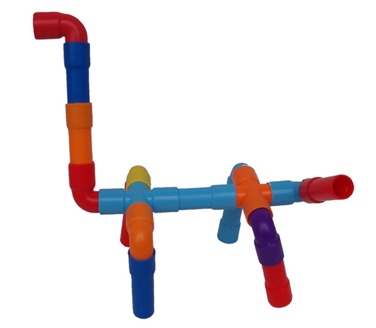 Colorful Puzzle Pipe Toy Connecting Plastic Building Block Toys For