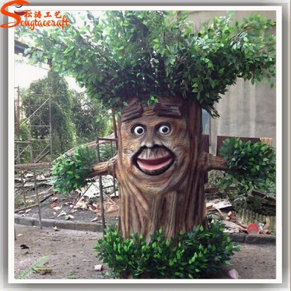 Customized Face Plastic Artificial Fiberglass Tree Trunk