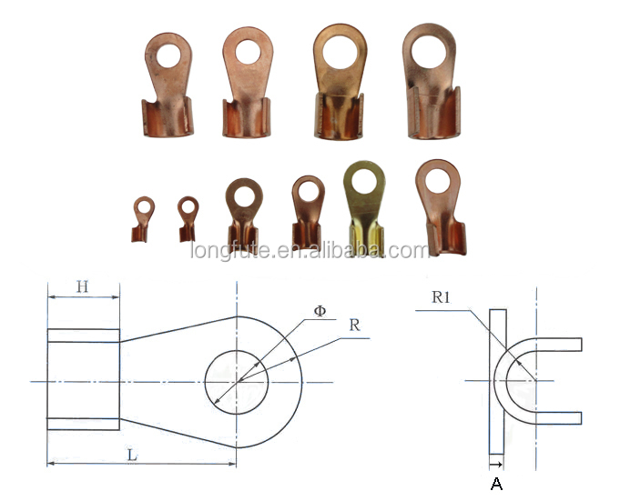 真鍮の銅管の圧縮longfuteケーブル端子圧着端子仕入れ・メーカー・工場