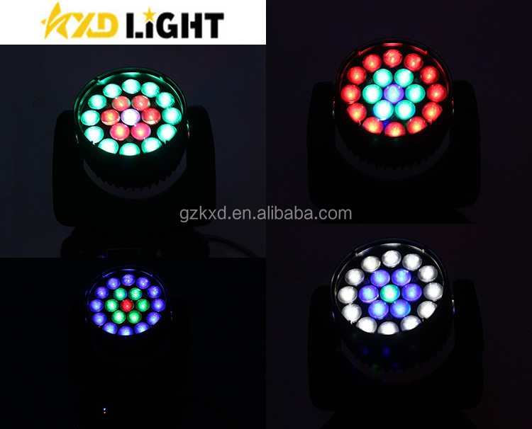 Moving head beam light with lcd display,single control 19x12w led moving head stage light 