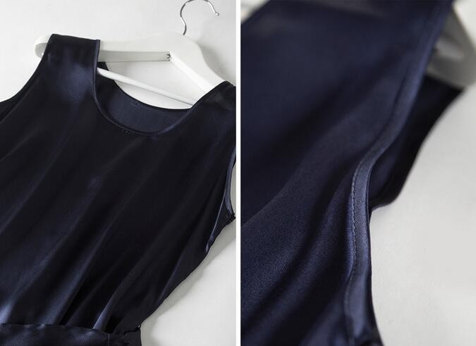 純粋な100%桑シルクドレスでソリッドカラー、柔らかく、快適なレディースドレス仕入れ・メーカー・工場