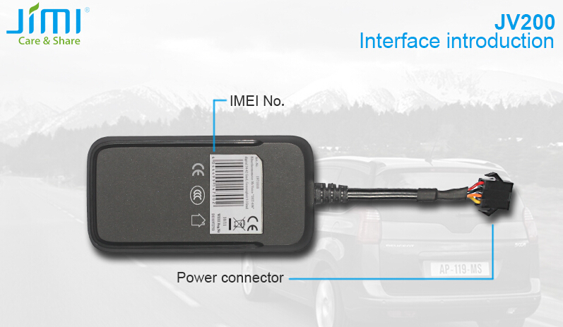 JIMI JV200 SMS/APP/platform MTK Built-in antenna easy to install vehicle gps tracker, traker gps