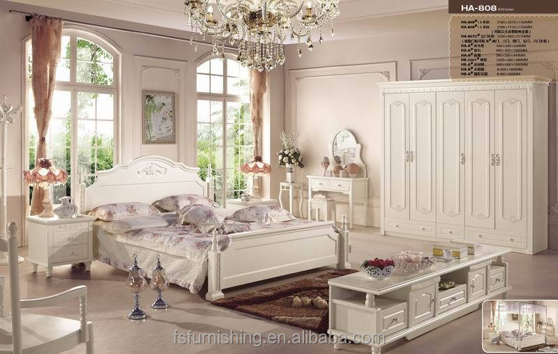 白の寝室の家具jhy808paiting/韓国の子供たちのベッドルームセットの木材家具仕入れ・メーカー・工場