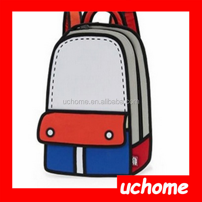 新製品uchome高品質のファッション卸売3dキャンバスのバックパックの袋仕入れ・メーカー・工場
