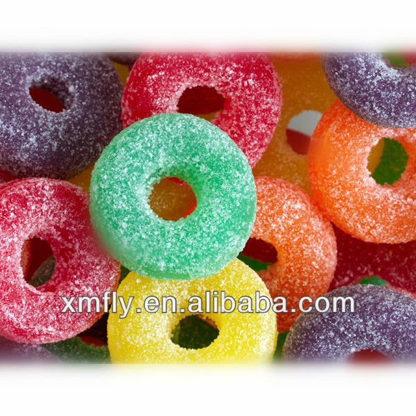 Ring Gummy Chew Candy Sour/Sugar Coat Fruit Candy