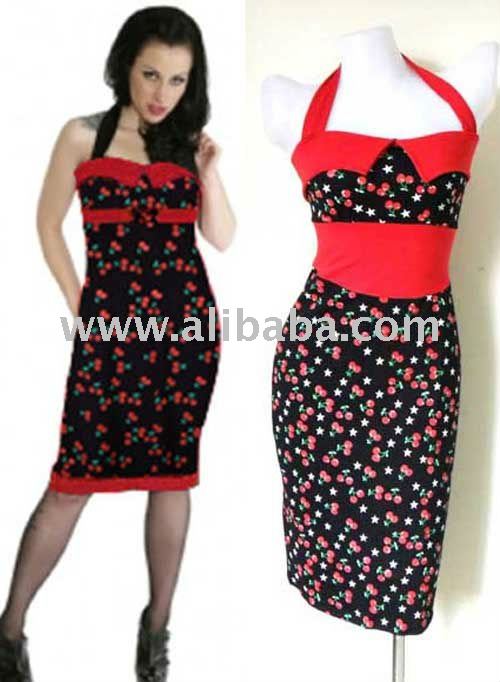 Image result for black dress with cherries