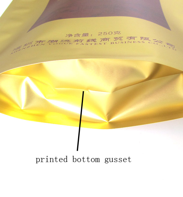 custom printed foil lined plastic tea bag