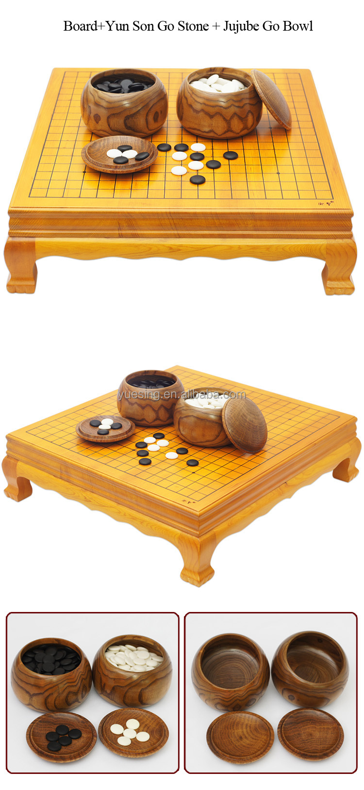 碁ゲームセットweiqiスプルースと木製の囲碁ゲームボードの豪華碁盤テーブル脚付仕入れ・メーカー・工場