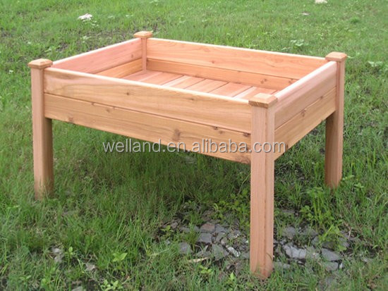 Erhöhte garten bett gemüse pflanzer zedernholz natürliche w ...
