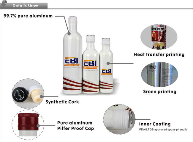 Twist cap bottle for non alcoholic red wine