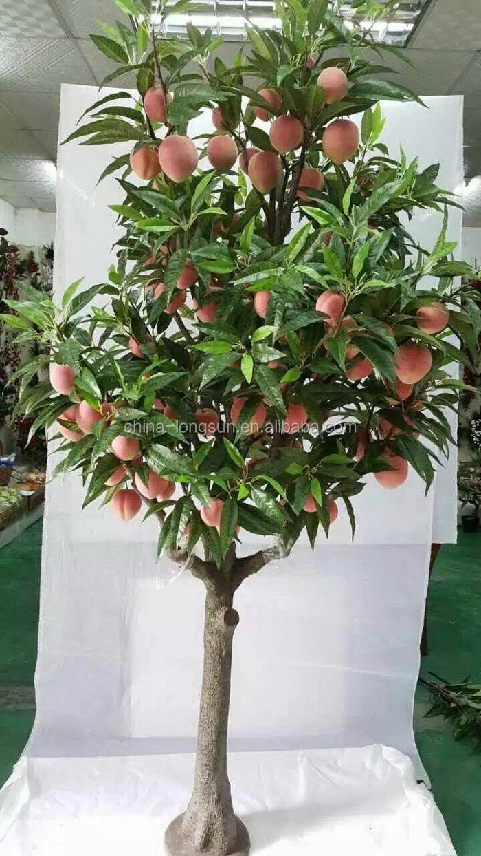 Ls16071309 High Imitated Artificial Peach Trees Bonsai For Garden Landscaping Decorative Tree