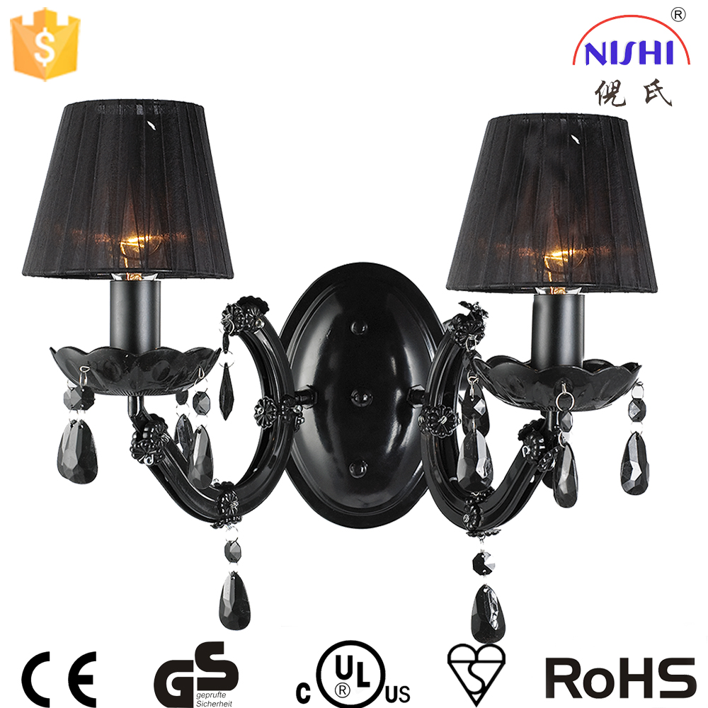 E14 Wall Lamp/black Fabric Wall Lights With Acrylic For Bedroom Decorations Ns-123015d - Buy ...
