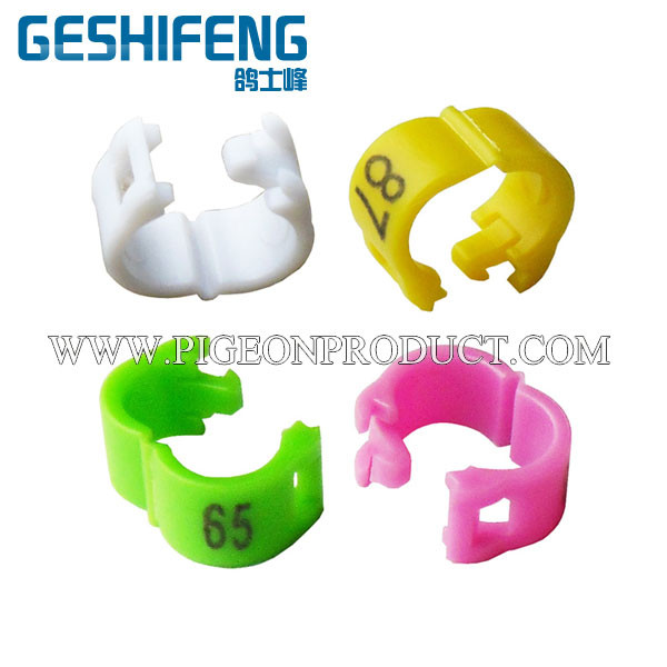 2016 Colorful Top Quality plastic bird foot rings with low price