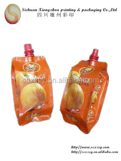 customized bottom gusset stand up spout pouches coconut water