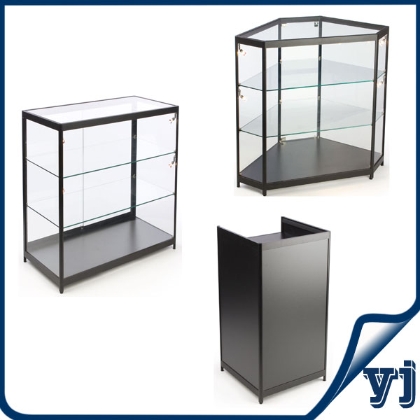 Titanium Alloy And Glass Boutique Display Cabinet Aluminum Glasses