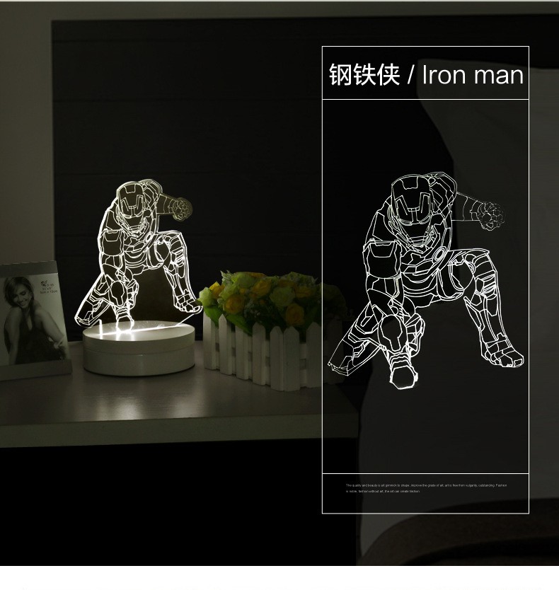 常夜灯パーソナライズ贈り物スーパー ホワイト頭蓋骨飾ら隊3d ビジョン ランプ奇妙な新しい ライト仕入れ・メーカー・工場