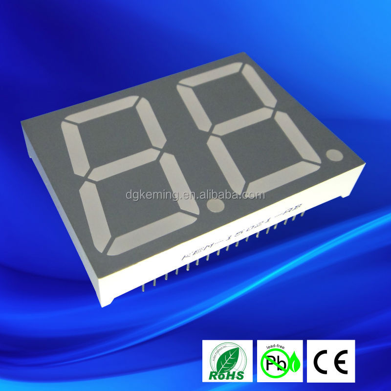 2 digits ultra amber 1.5 inch 7 segment led numeric display
