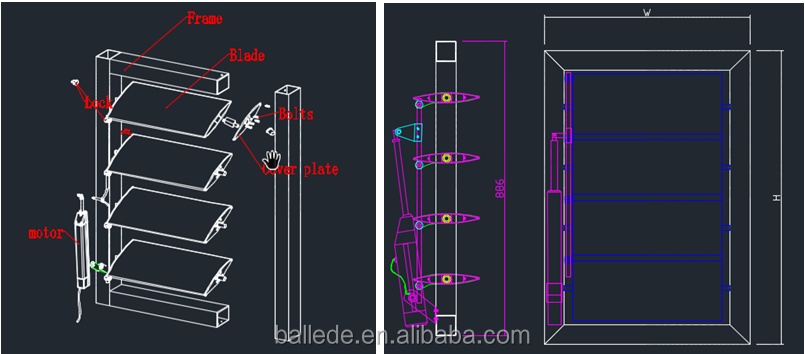 airfoil louvers 13