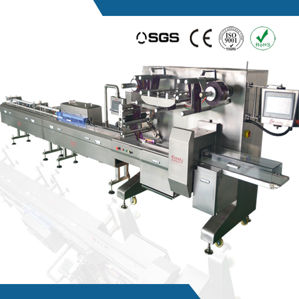 customized cantilevered structure egg chocolate flow wrapping machine