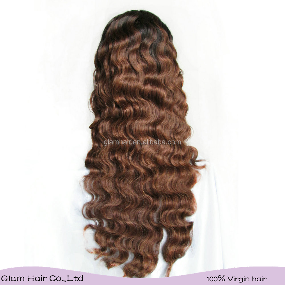 Glam Hair Products Ombre Hair Color Lace Front Wig Long Virgin