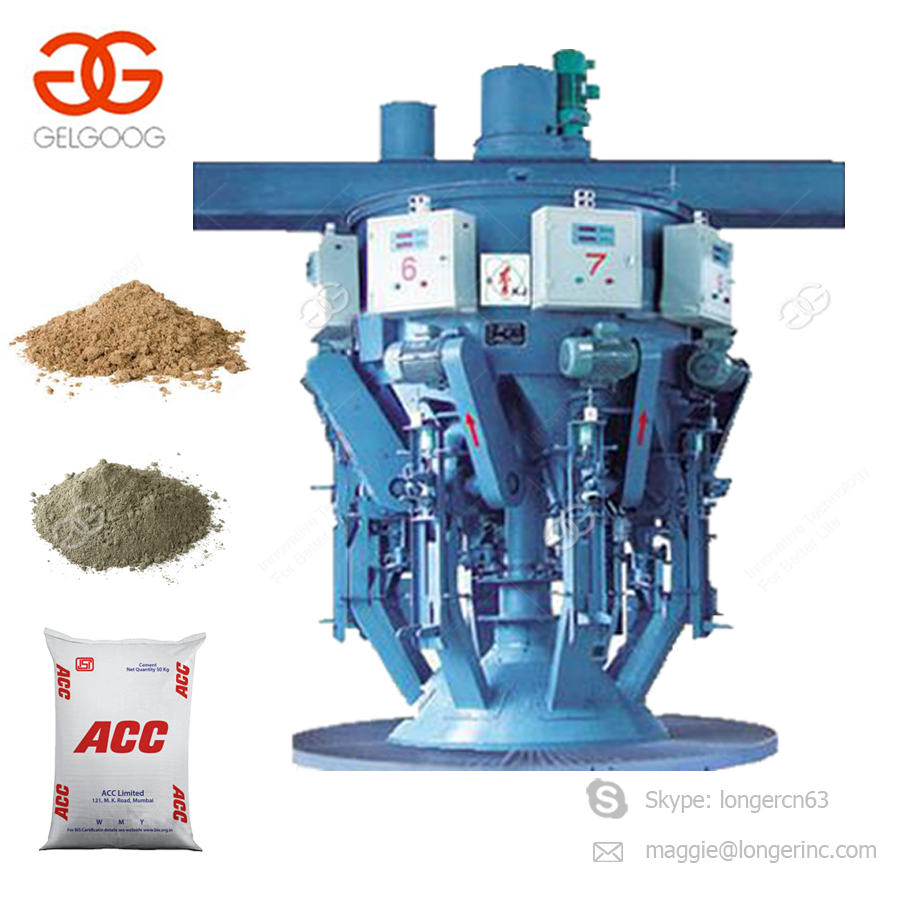 Highly Efficient Valve Mouth Rotary Cement Filler Sand Packing Machine