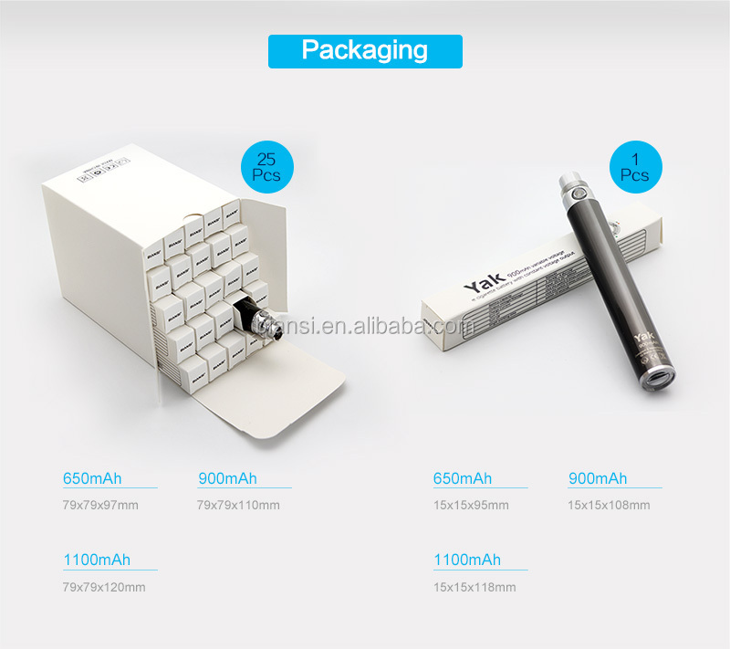 High quality Bianis Yak variable voltage battery best ego vv battery