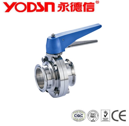 SS304 Sanitary 2 inch Clamped butterfly valve Plastic handle