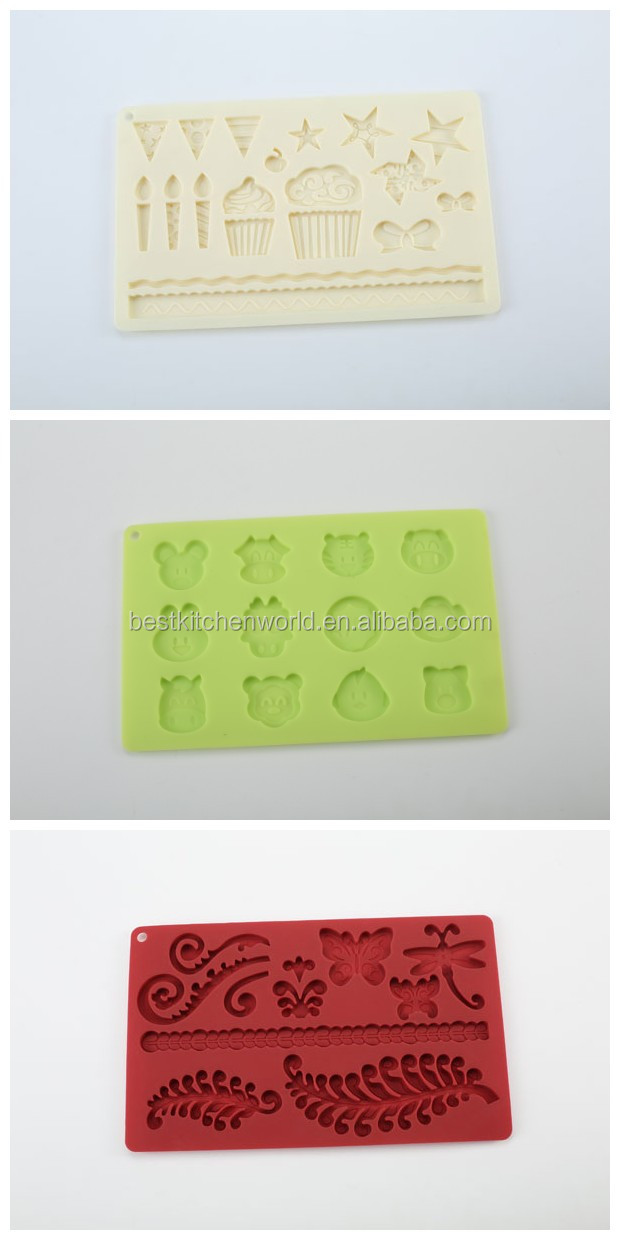 New Design Shape Fondant Cake Decoration Fondant Embossing Molds