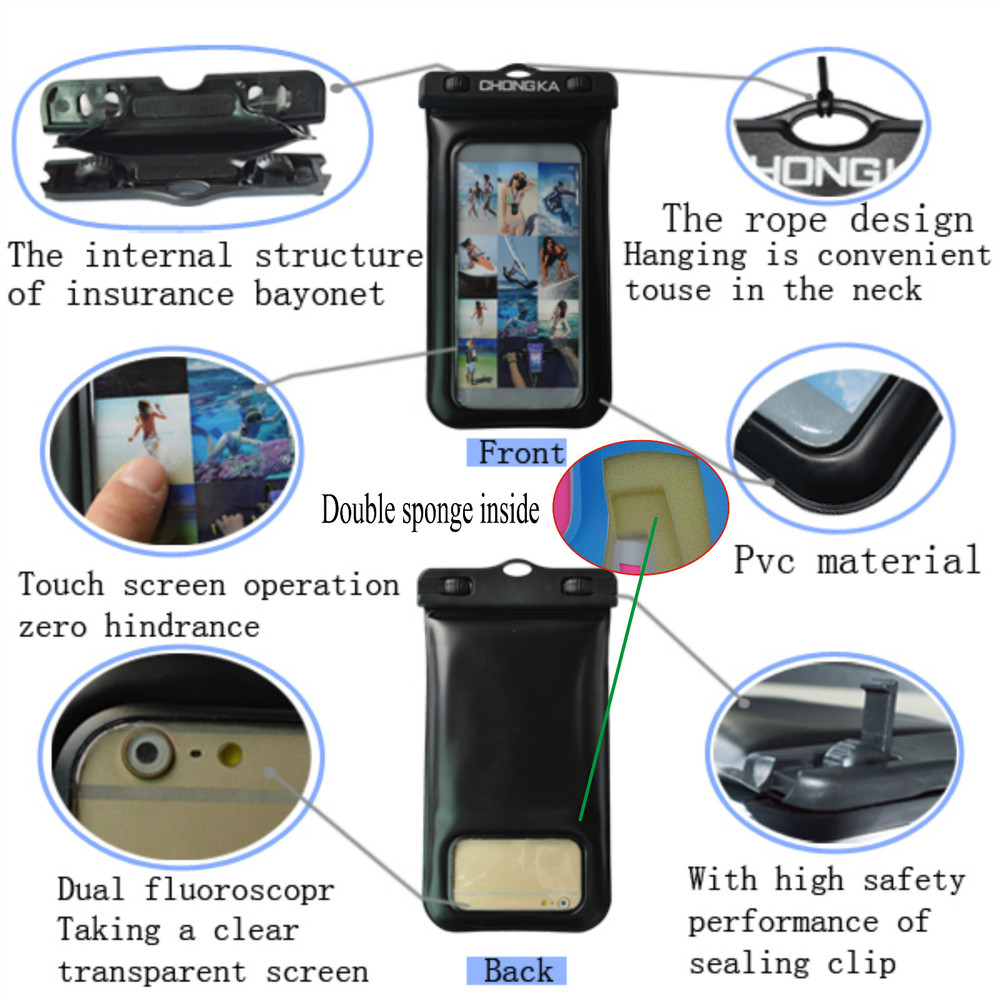 2015 Factory Price High Quality Mobile Phone PVC Waterproof Bag