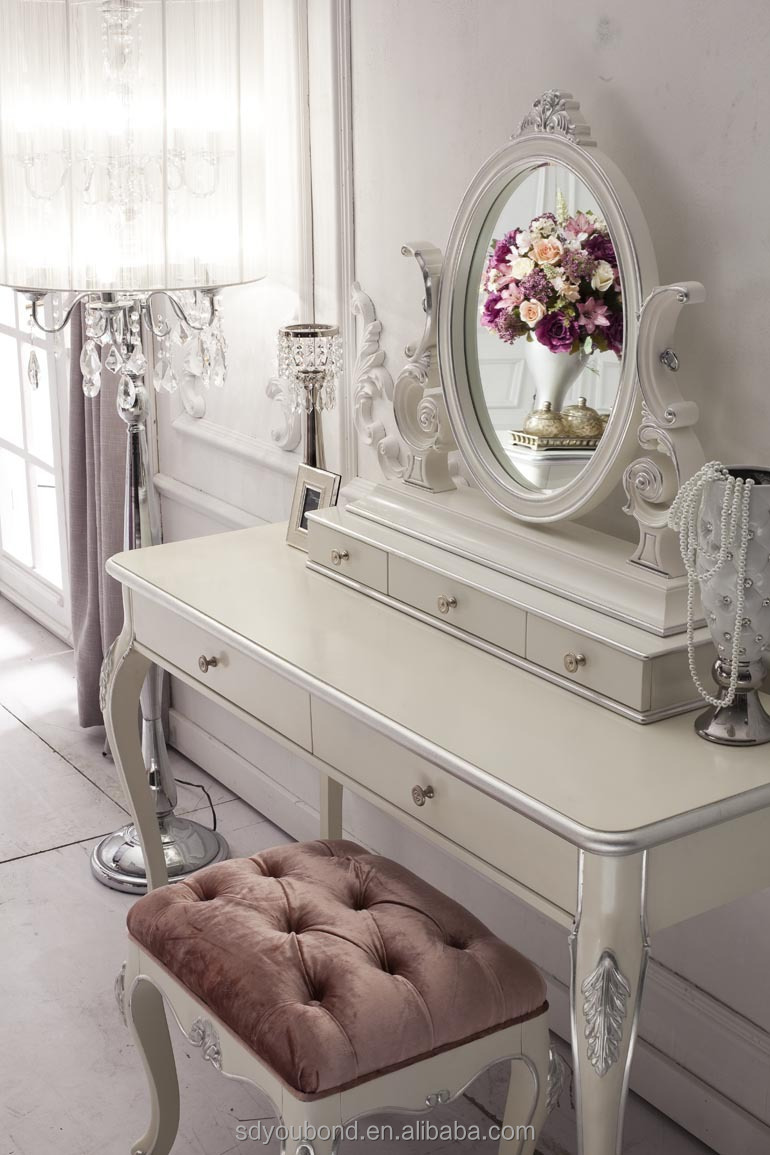 Yb09 français romantique style whtie ensemble de mobilier de ...