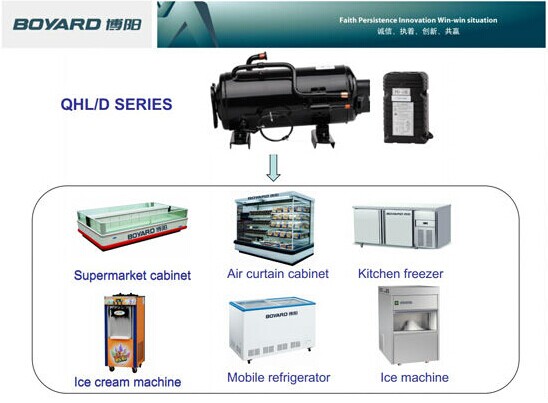 ロータリーr22r404a低温凍結用コンプレッサー販売用の小型の冷凍機問屋・仕入れ・卸・卸売り