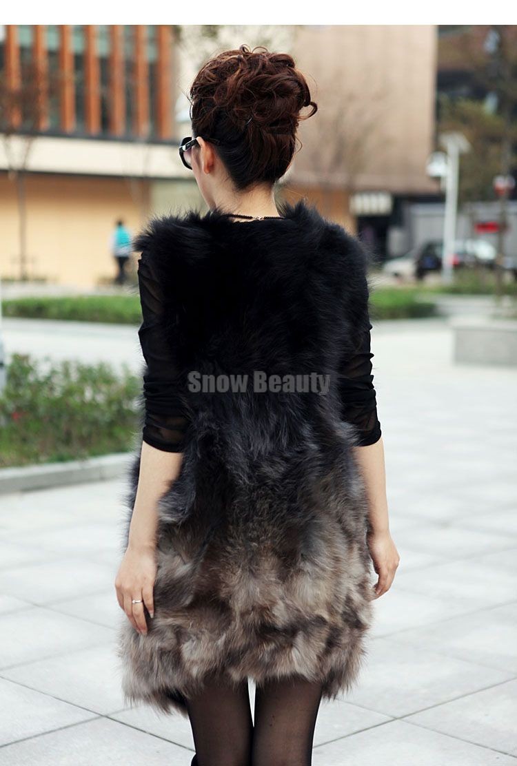 long raccoon fur vest real fur (3)