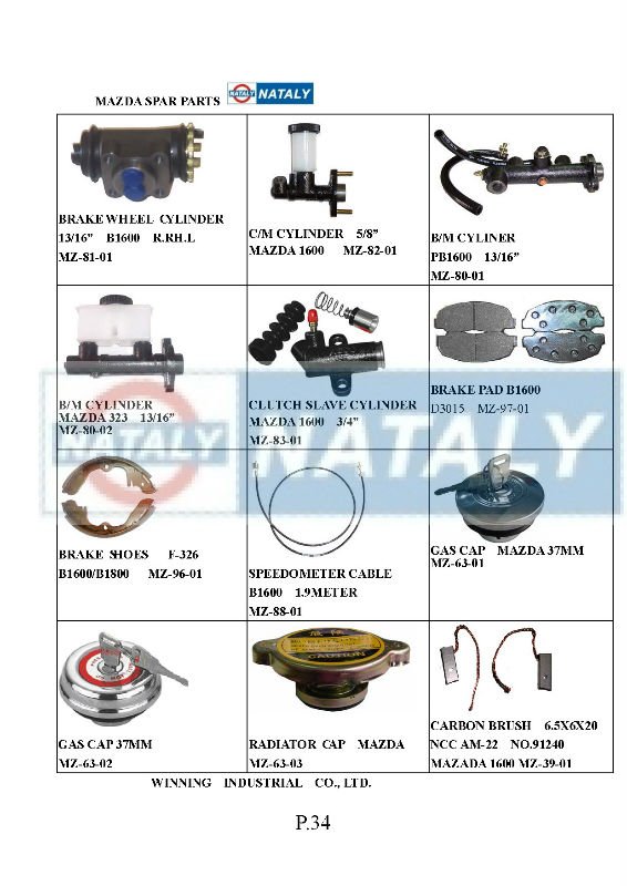 Mazda Spare Parts Buy Spare Parts For Mazda 1600 Mazda 2000 Product