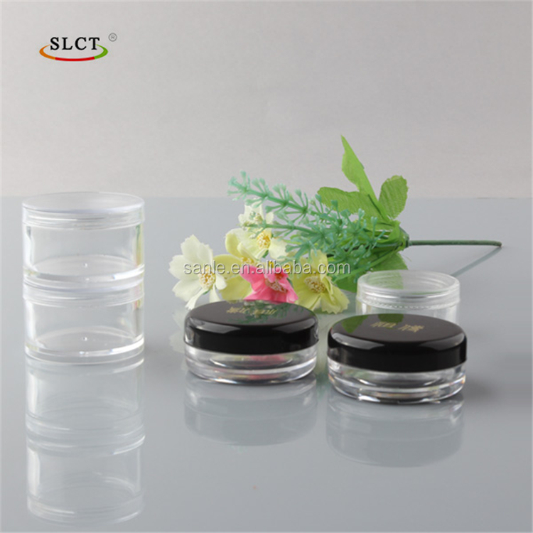 Round empty gel jars