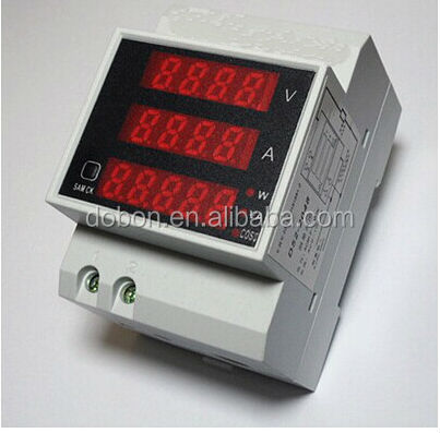 Ac80-300v100adin- レール赤緑のled表示ac電圧計電流計パワーメータ力率有効電力皮相電力ディスプレイ問屋・仕入れ・卸・卸売り