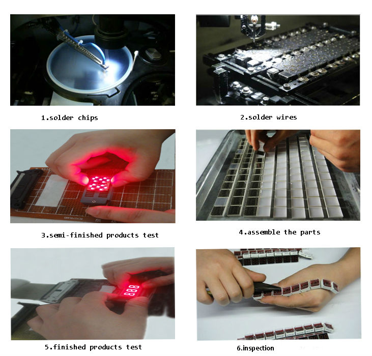 1'' led display 7 segment single digit