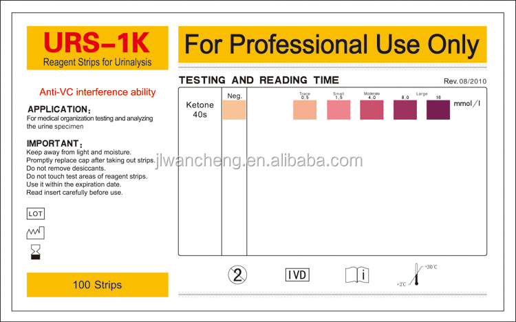 ケトンテストストリップurs-1kfda医療診断検査キット仕入れ・メーカー・工場
